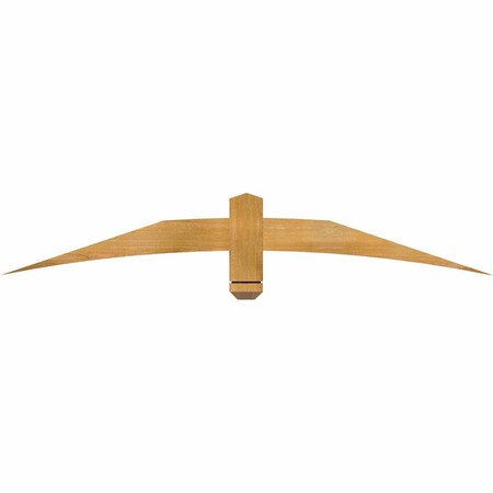 Ekena Millwork Bellingham Rough Sawn Timber Gable Bracket, Western Red Cedar, 60"W x 10"H x 2"D x 4"F, 4/12 Pitch GBW060X10X0204BEL00RWR